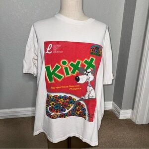 Vintage Kixx Soccer Cereal T-Shirt Size XL Single Shirt 90s Serious Soccer Ball
